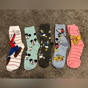 Multiple Disney long socks, one size